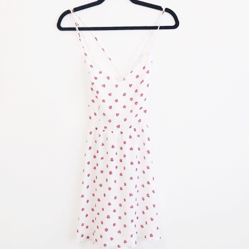 urban outfitters red and white floral dress